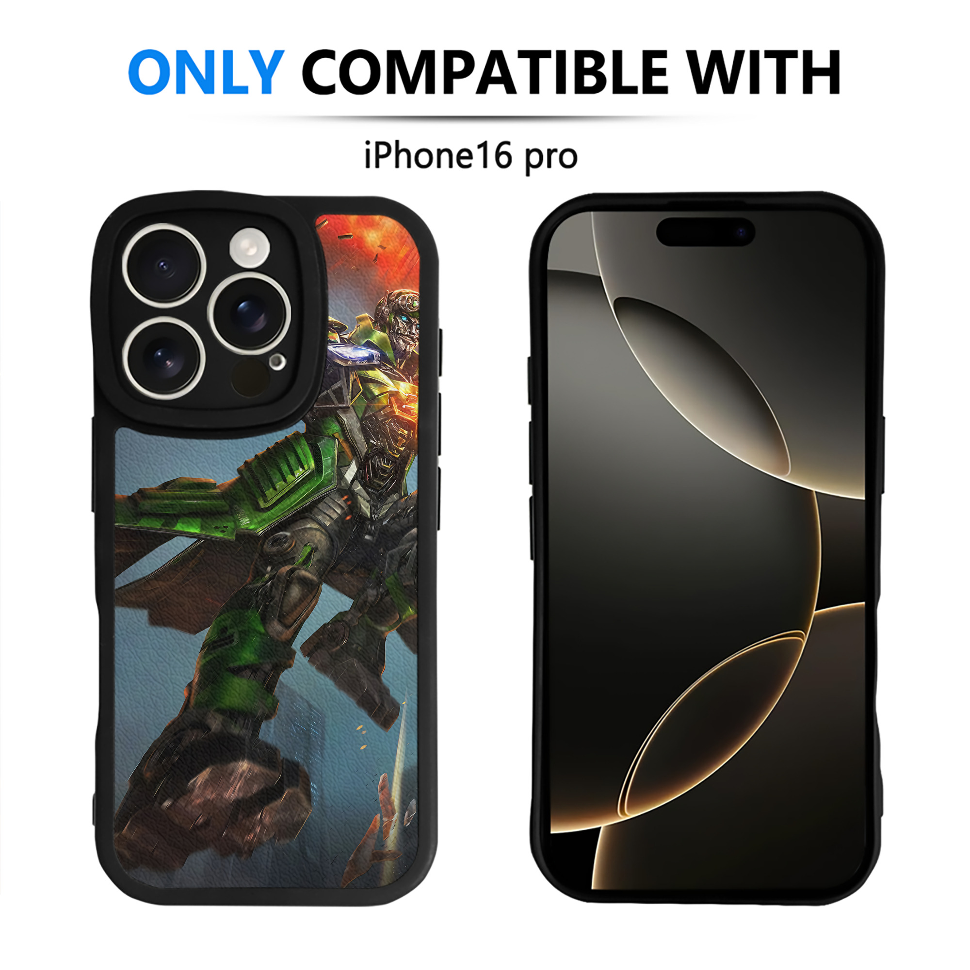（画像用） Transformers トランスフォーマー 【iPhone 16シリーズ対応】シリコンスマホケース（レザー調） 材質：シリコン